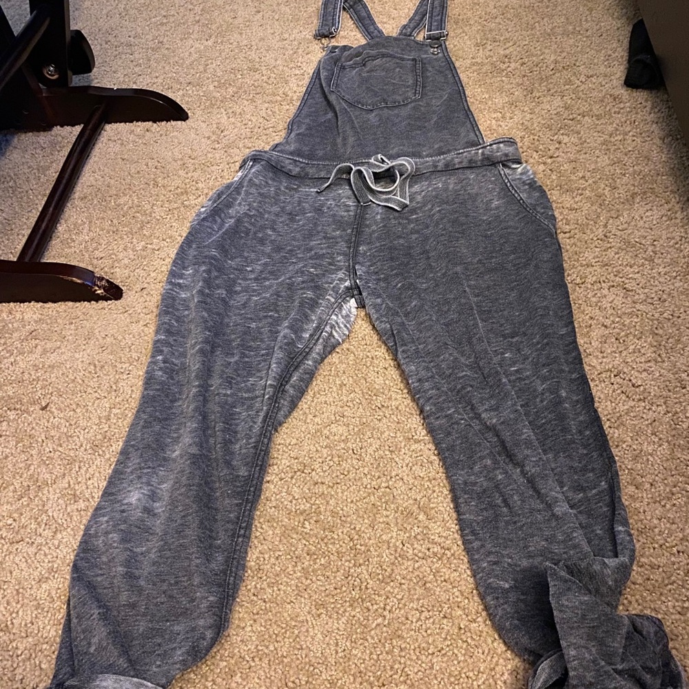 Jersey knit overalls